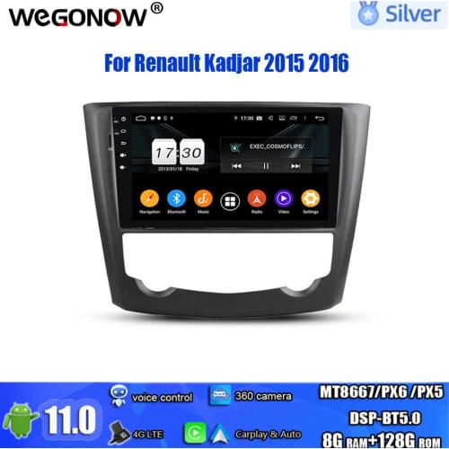 For Renault Kadjar 2015 2016 DSP PX6 IPS Android 10.0 4GB RAM 8core 64G Car DVD Player GPS Map RDS Radio wifi BT 5.0 DVR Camera