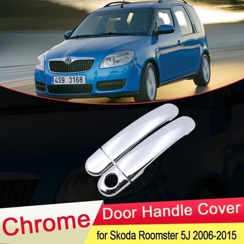 For Skoda Roomster 5J 2006 2007 2008 2009 2010 2011 2012 2013 2014 2015 Chrome Door Handle Cover Exterior Trim Car Accessories
