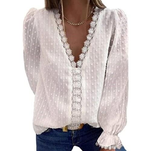 HAIMAITONG Women's Ruffle Shirts