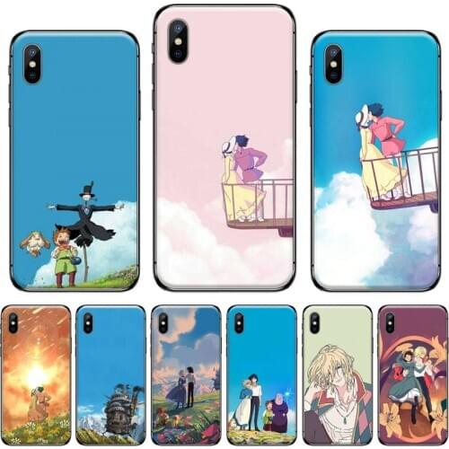 Howls Moving Castle amime Black Cell Phone Case for iPhone 11 12 pro XS MAX 8 7 6 6S Plus X 5S SE 2020 XR funda hull coque shell