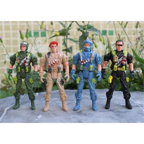 9cm Mobility Soldier Toys Military Sandbox Model Playset Special Force Action Figures Kids Toys Plastic Soldier Men Randomly