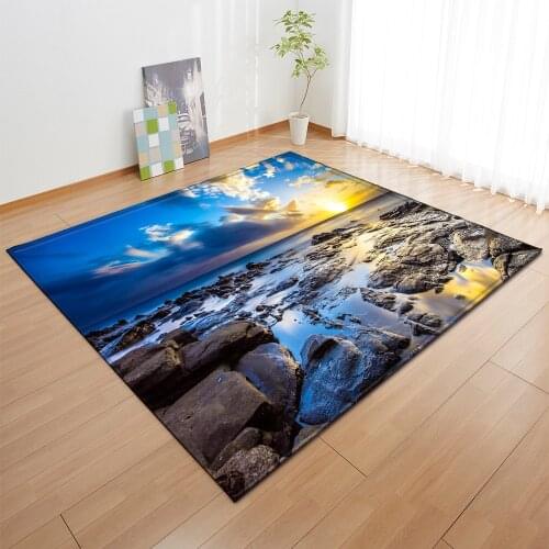 Carpets For Living Room Bedroom Decoration Bedside Mat Home Landscape Pattern Hallway Balcony Children Anti-Slip Floor Large Rug