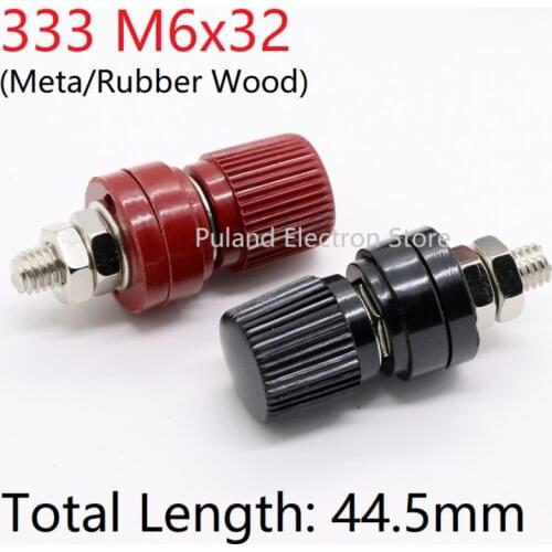 Metal 333 M6x32 Wire Binding Post Thread Screw Dia 6mm Lithium Battery Weld Inverter Clamp Power Supply Connect Terminal Splice