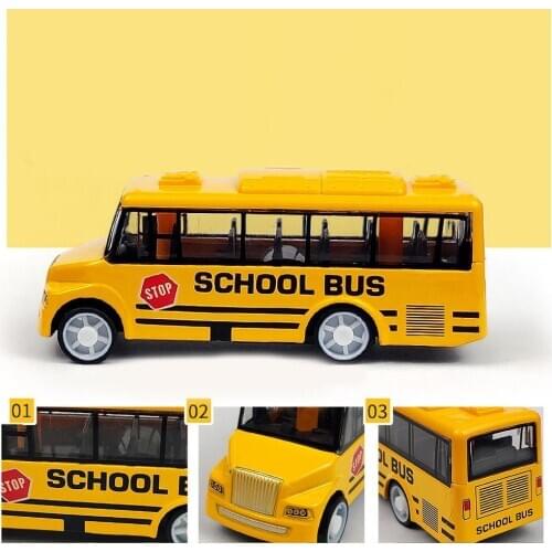 High simulation School bus 1:32 scale alloy pull back School bus model Diecast bus cars toy Childrens gift