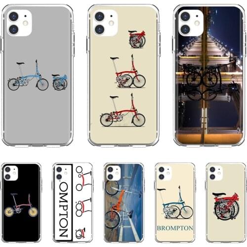 Soft Covers Brompton-Folding-Bike-art For Xiaomi mi Redmi Note 3 4 4X 5 6 7 8 8t 9 9s 9t 10 pro lite