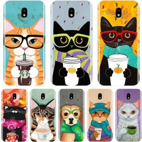 Soft Silicone Phone Case For Samsung Galaxy J2 J5 J7 Prime Cat Back Cover For Samsung J3 J5 J7 2015 2016 2017 J4 J6 J8 Plus 2018