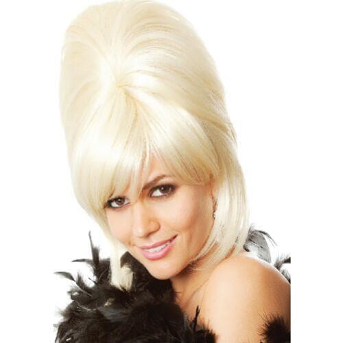 60s Beehive Perruque 1960s Teaser Sock Hop Hairspray Retro Grease Bouffant Blonde Vintage Retro Womens Costume Accessories