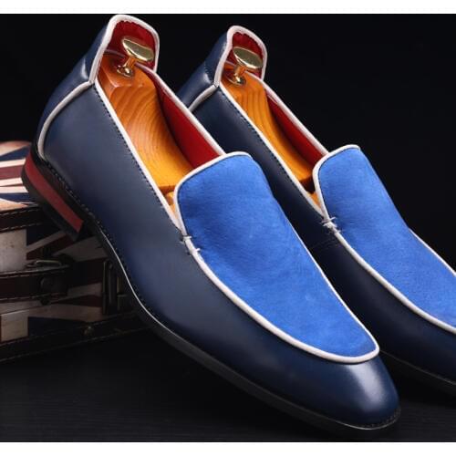 New Men Dress Shoes Shadow Patent Leather Luxury Fashion Groom Wedding Shoes Men Luxury italian style Shoes Big Size 48 X7-97