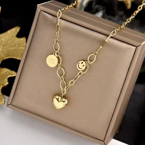 Titanium steel necklace New fashion jewelry heart love choker snake necklace nice gift for women jewelry