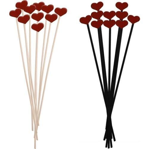 10PCS Flower heart Aromatherapy Rattan No Fire Aroma Diffuser Sticks Home Living Room Aromatic Incense