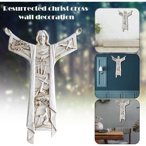 A Risen Christ Wall Cross & Last Supper Wall Cross Hanging Home Wall Decoration D1