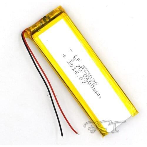 3.7V Polymer Lithium Battery 823090 Rechargeable Li-ion Cell 2600mAh For MP5 Navigator GPS MP3 MP4 Ebook Speaker Camera