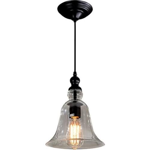 Restaurant Bar Cafe Nordic American Country Industrial Creative Glass Bell Chandelier lamp