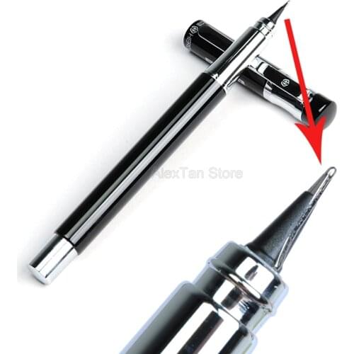 Hero Creative 0.5mm Iridium Nib Steel Black Fountain Pen 360 Degree Inking Pens Office Home School For Financial Pen