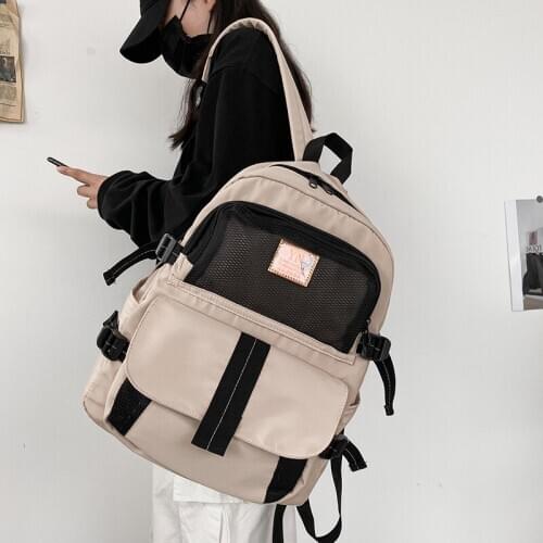 Black Large Capacity Backpacks School Bag For Girls And Boys Bagpack Nylon Solid Leisure Travel Pack Men Women Backbag For Teen