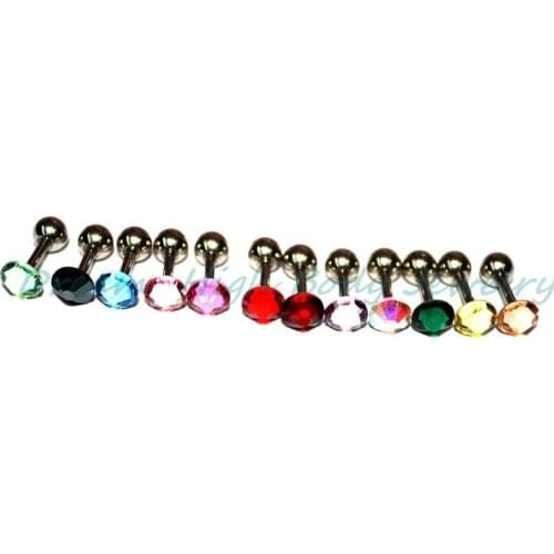 Newest Bone Earring Stud Ear ring Nail Spark Crystal Hot Sale Fashion Ear Jewelry Mixed Color Free Shipping High Quality