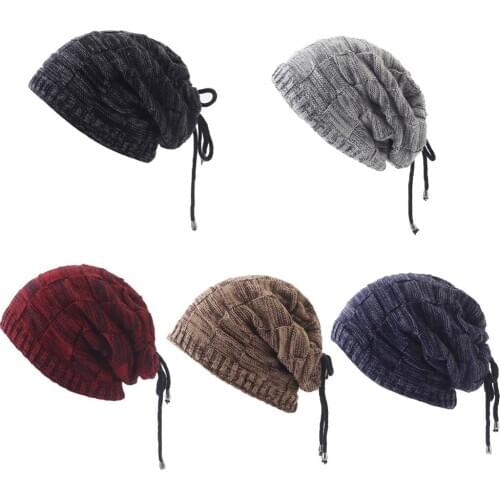 Beanies Caps Scarf Face Mask Multifunctional Winter Knitted Ponytail Hat Fluffy Outdoor Neck Warmer Headwear