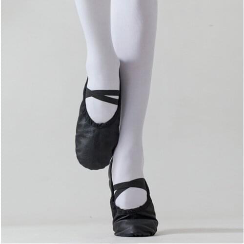 Tiejian Genuine Leather Stretch Jazz Dance Shoes For Women Ballet Jazzy Dancing Shoe Teacherss Dance Sandals Excercise Shoe