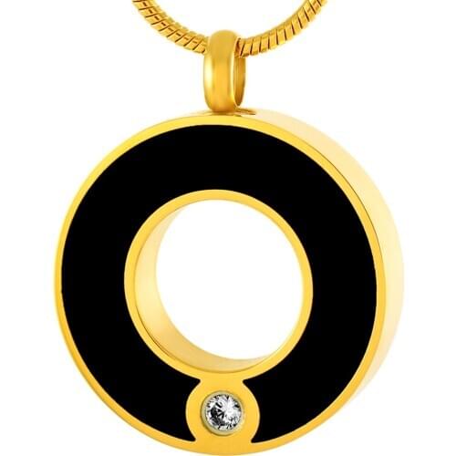 MJD8074 Dog /Pet Memory Jewelry Stainless Seel Urn Necklace for Ashes Pendant Only(Gold)