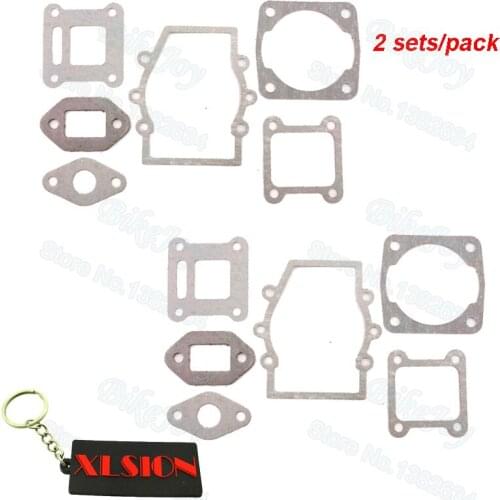 2 sets/pack 40/44-6 Engine Gasket Set Kit for 47cc 49cc 2 Stroke Engine ATV Quad Go Kart Dirt Pocket Mini Motor Bike Motocross