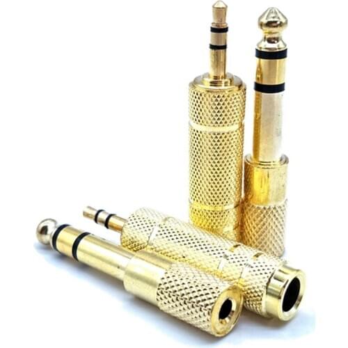 6.5 mm Socket Female to 3.5 mm Plug Male Stereo Audio Adapter Jack Converter Microphone