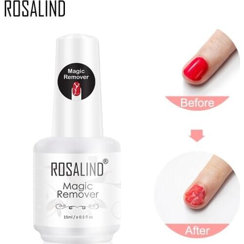 ROSALIND Magic Remover Gel Nail Polish Remover Within 2-3 MINS Peel off Varnishes Base Top Coat without Soak off Remover Tools