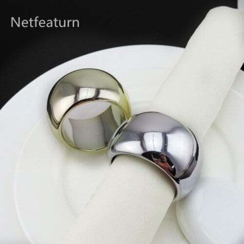 Free Shipping 10pcs/lot Fashion Resin Napkin Rings Serviette Holder Hotel Wedding Banquet Christmas Table Supplies Decor Favor