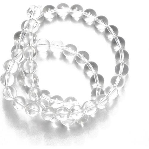 Wholesale Clear Smooth Glass Beads Charm Bracelet Natural Beads Stone Necklace Bracelet Earrings DIY 4mm 6mm 8mm 10mm 12mm 14mm