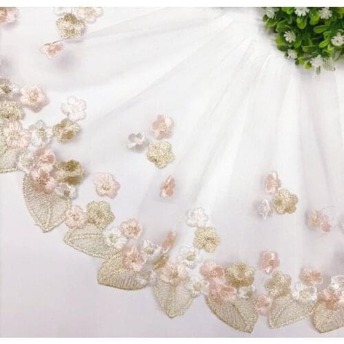 Colored leaves high-grade doll dress mesh embroidery lace water-soluble lace accessories
