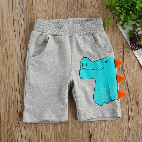 Children Boys Fifth Pants Summer Cartoon Hippopotamus Pirate Shorts Children Casual Clothes Trousers