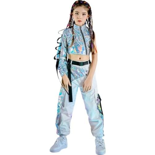 Girls Technology Sense Catwalk Fashion Girl Fashion Model Catwalk Jazz Dance Style Costume Hip-hop Costume Suit Kids Clothes