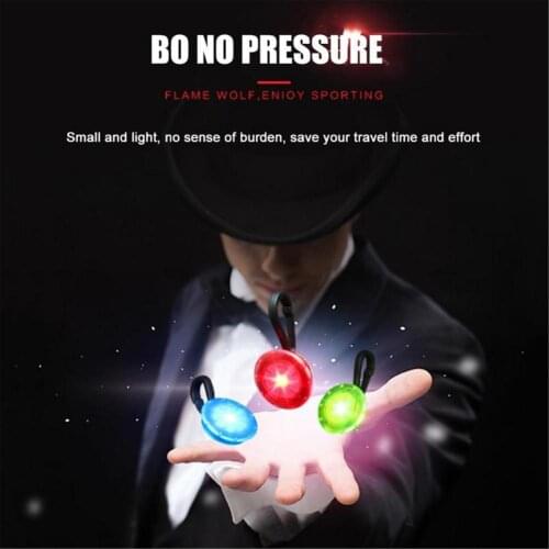 LED Bicycle Lamp Backpack Hook Light Portable Lightweight Zipper Lamp For Outdoor Night Cycling Running Pet Dog Collar Pendant