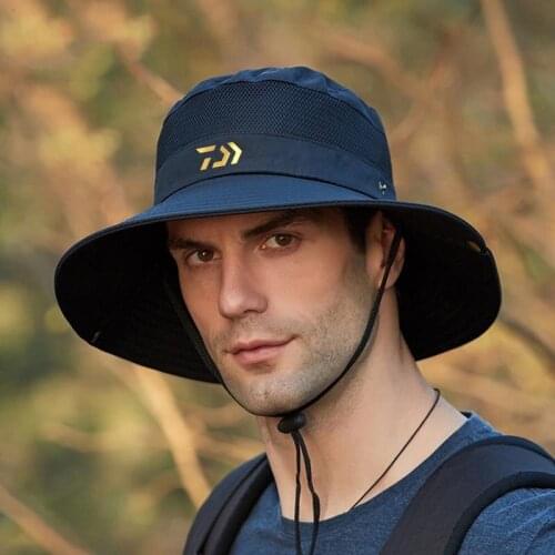 Mens Fishing Caps Summer Mesh Breathable Sunshade Outdoor Sports Sunscreen Casual Camping Climbing Fishing Hat