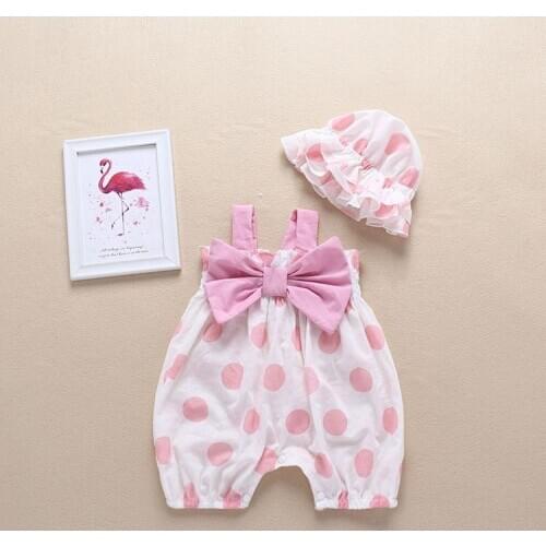 2020 NEW Baby Girls Clothes Summer Sunsuit Floral Print Princess Rompers+Sun Hat Brief Set Infant Outfit Girls Jumpsuit Clothes