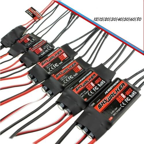 Flash Hobby Skywalker 12A 15A 20A 30A 40A 50A 60A 80A Brushless ESC Speed Controller UBEC for RC Airplane Fixed-Wing Drones