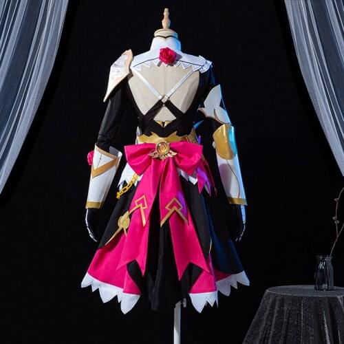 2021 Hot Game Genshin Impact Noelle Game Suit Dress Uniform Knights Maid Cosplay Costume Unhonored Flower for Game Party