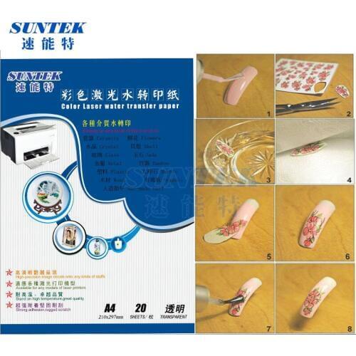 10sheets A4 Laser decal paper water slide decal paper transparent water transfer paper laser waterglijbaan decalpapier