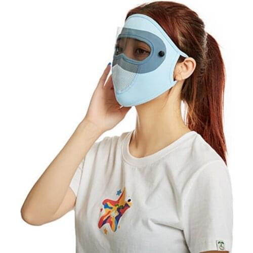 Ice Silk Full Face Mask Eye Protection Reusable Multifunctional Face Cover
