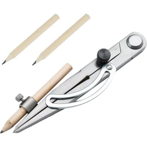 Metal Wing Divider Scribe Tool Leather Compass DIY Leather Craft Making Rotating Compass Leather Edge Marking Tool