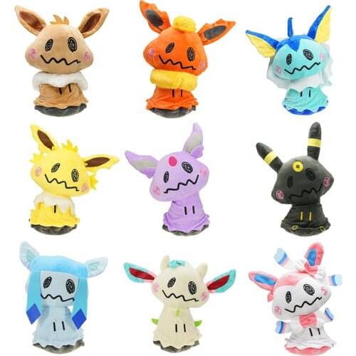Mimikyu Plush Toy Eevee Stuffed Doll Pokemoned Flareon Vaporeon Jolteon Espeon Umbreon Glaceon Leafeon Sylveon Gifts For Kids