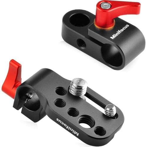 Minifocus 15mm Single Rod Clamp with Screw Hole for Camera DSLR Cage Plate Handle Grip Rail System Extension accessories