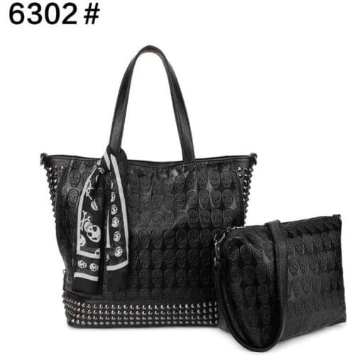 Fashion casual lady leather bag personality rivet single shoulder bag cross-slung handbag shopping bag fashion network red envel