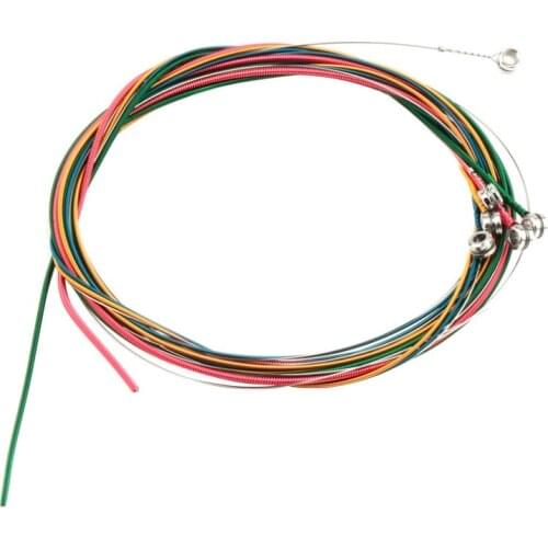 6pcs Multicolor 1-6 E B G D A E Rainbow Classic Guitar Strings Set for Acoustic Electric Guitar Steel New Arrival Dropshipping