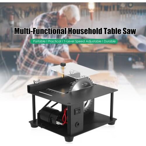 110-240V Table Saw Mini Desktop Saw Cutter Electric Cutting Machine with Saw Blade Adjustable-Speed Angle Adjustment 35MM
