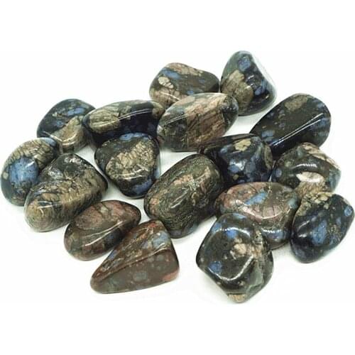 Natural crystals Spiritual healing blue flash tumbled stones for decoration