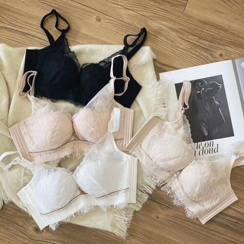 75-90 BC Cup Lingerie Lace Thin Cotton Brassiere Underwear Women Set Push Up Bra And Panty Set Womens Intimates Underwear