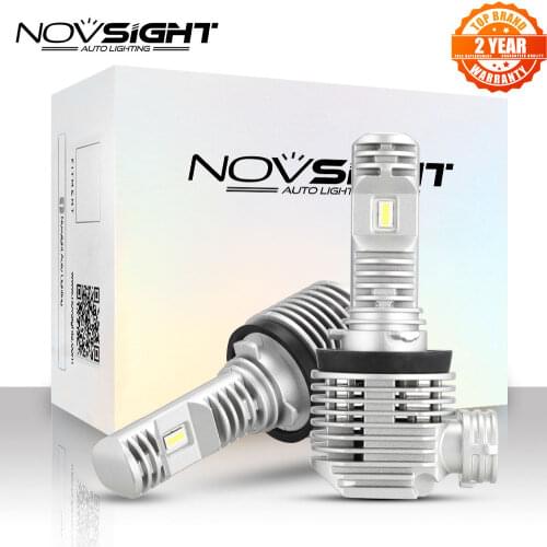 NOVSIGHT 1:1 Mini Car Fog Lamps H11 H8 H9 50W 12000LM 6000K White Car Accessories Auto LED Bulbs Fog Lights