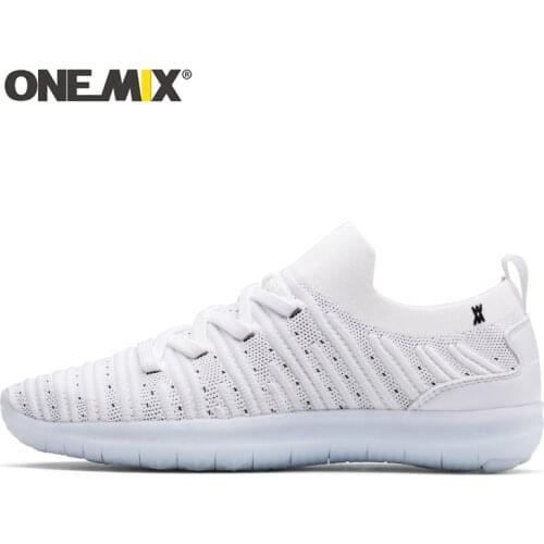 ONEMIX Women Running Shoes Breathable Sneakers 2020 Lightweight Slip-on New Vulcanized Shoes Couple Casual Jogging Shoes Size 43