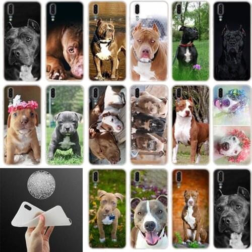 Soft Silicone Cases For Huawei P40 P30 P20 Pro P10 Lite E Plus P Smart Z 2020 2019 Pit Bull Lovely Dog Pitbull