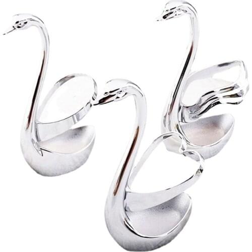 Tableware Storage Rack Zinc Alloy Chinese Style Fruit Fork Dessert Spoon Swan Rack Storage Rack Household Kitchen Tools h2